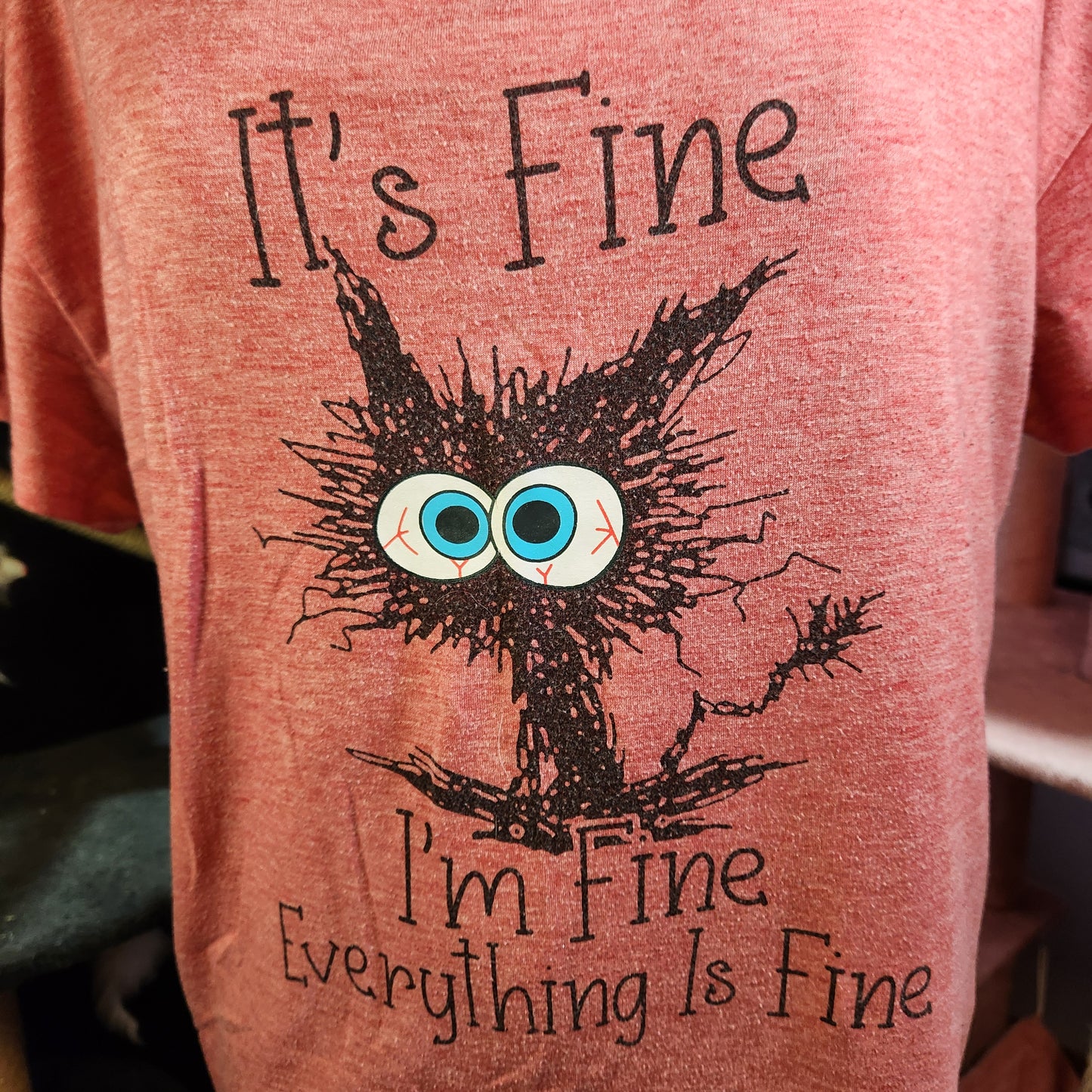 Pink Panic Kitty Funny Tee