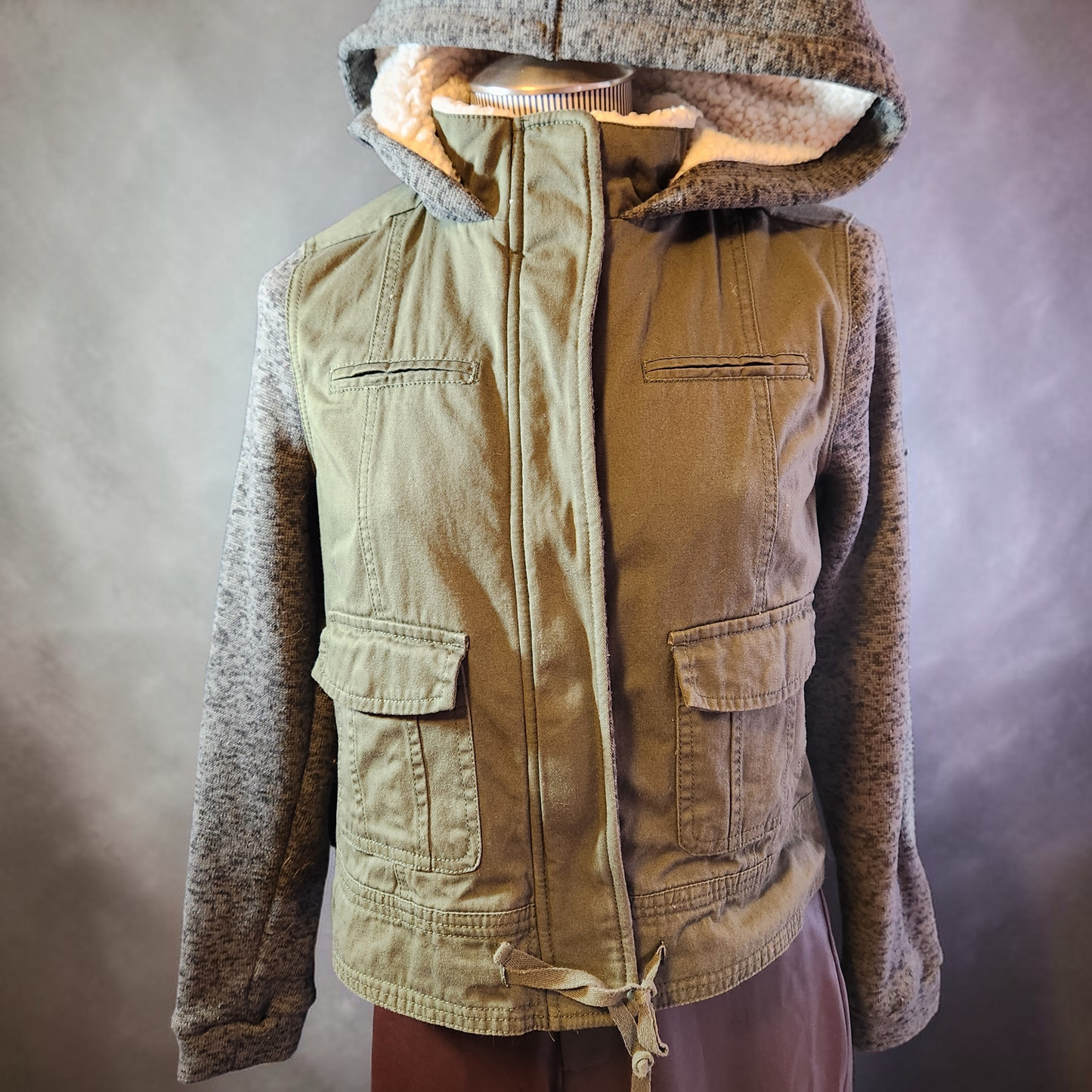 1990's Camo Green Jacket with Hood