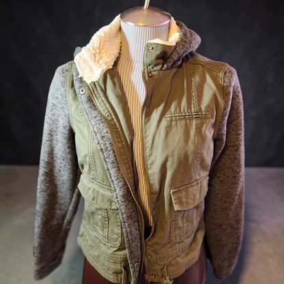 1990's Camo Green Jacket with Hood