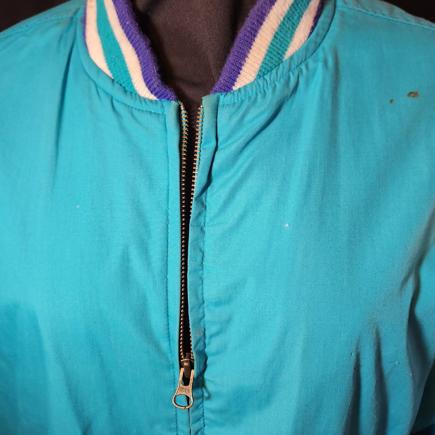 1990's Turquoise Nylon Jacket