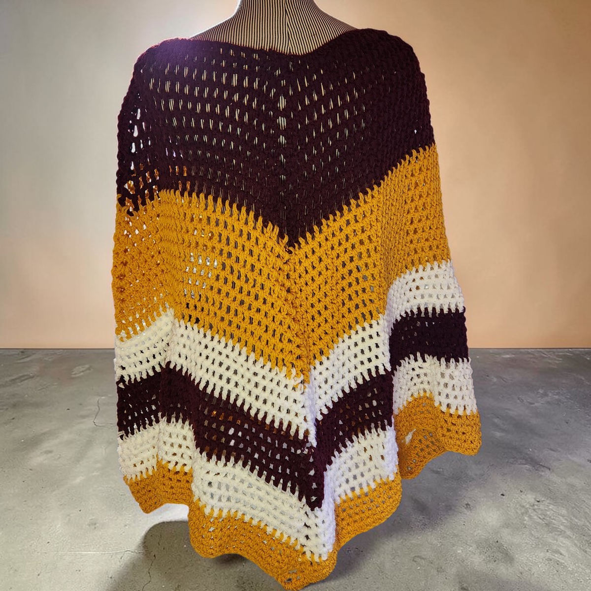 Handmade Crocheted Poncho
