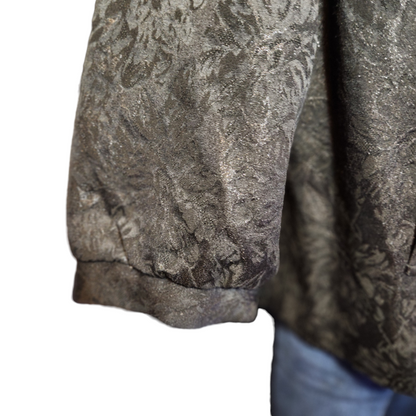 Y2K Crop Jacket Metallic Black