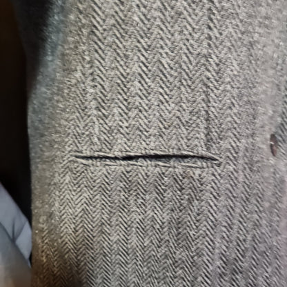 Houndstooth Jacket with Velour Collar