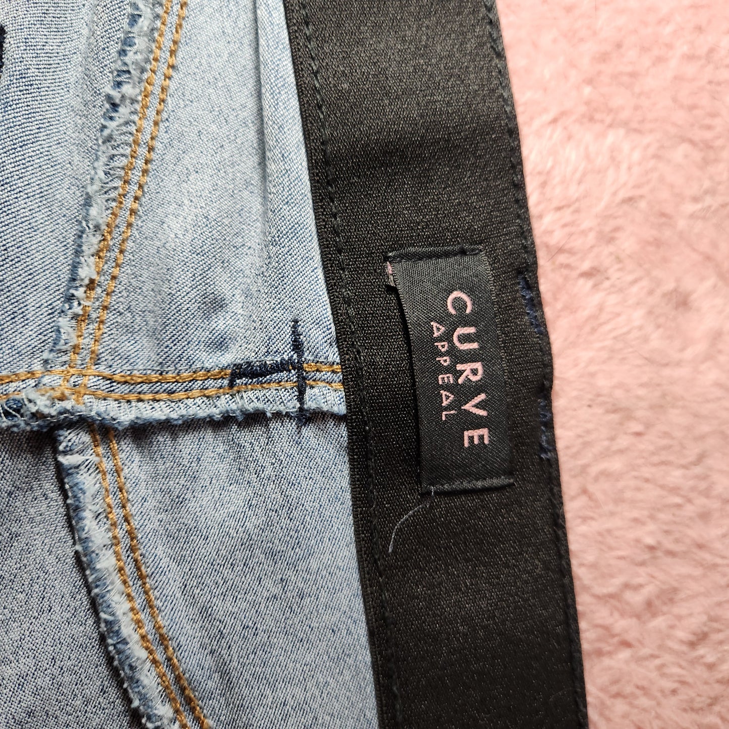 Blue Curve Elastic Waist Jeans
