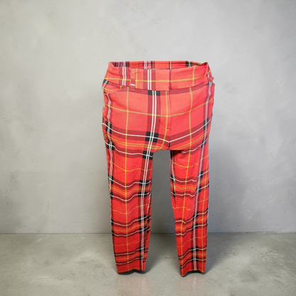 Y2K Red Plaid Pants