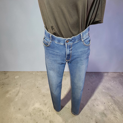 Blue Curve Elastic Waist Jeans