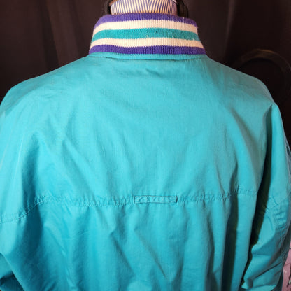 1990's Turquoise Nylon Jacket