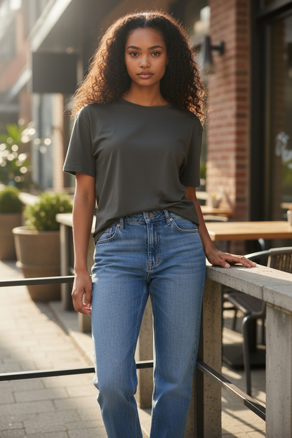 Blue Curve Elastic Waist Jeans