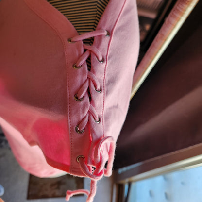 Willi Smith Pink Laced Shoulders Sleeveless Top