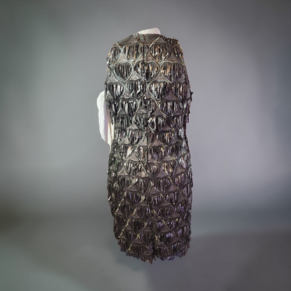 2000's Black Dangling Sequin Heart Dress
