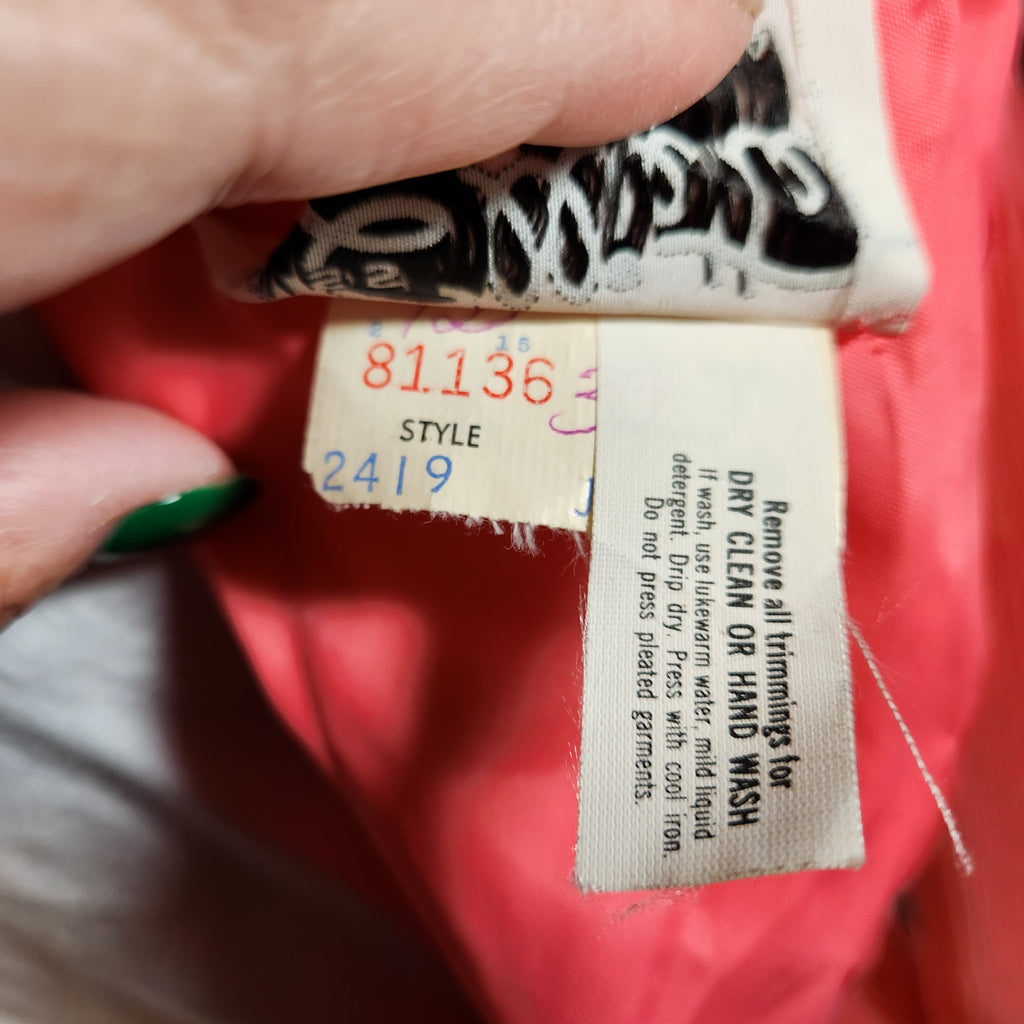 1980's Pink, Pleated Dress
