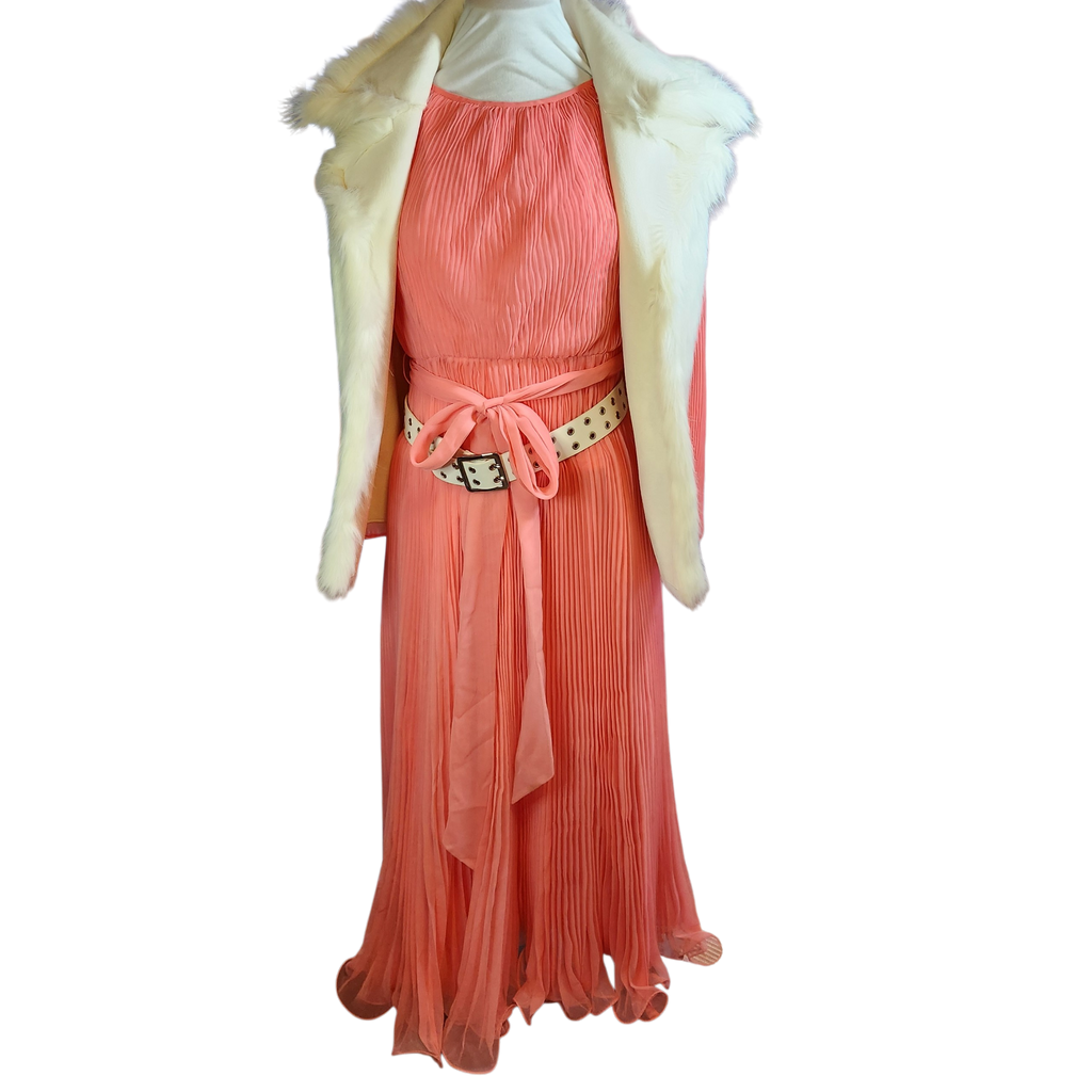 1980's Pink, Pleated Dress
