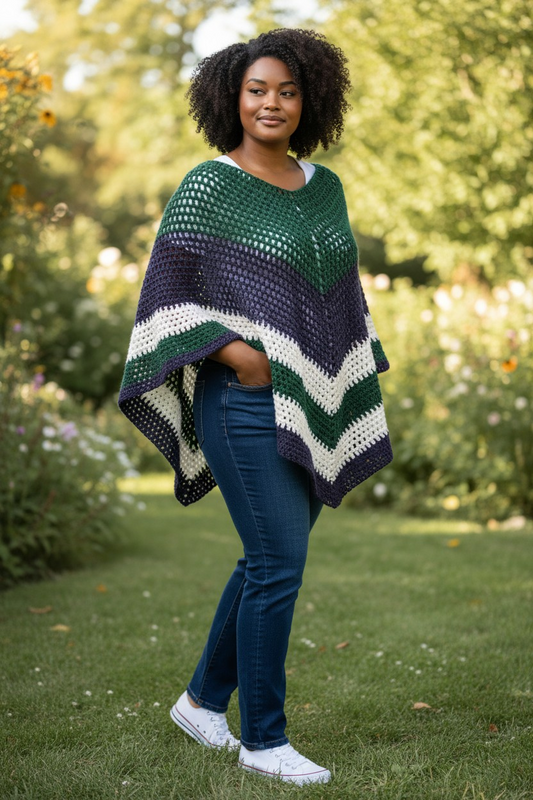 Handmade Crocheted Poncho