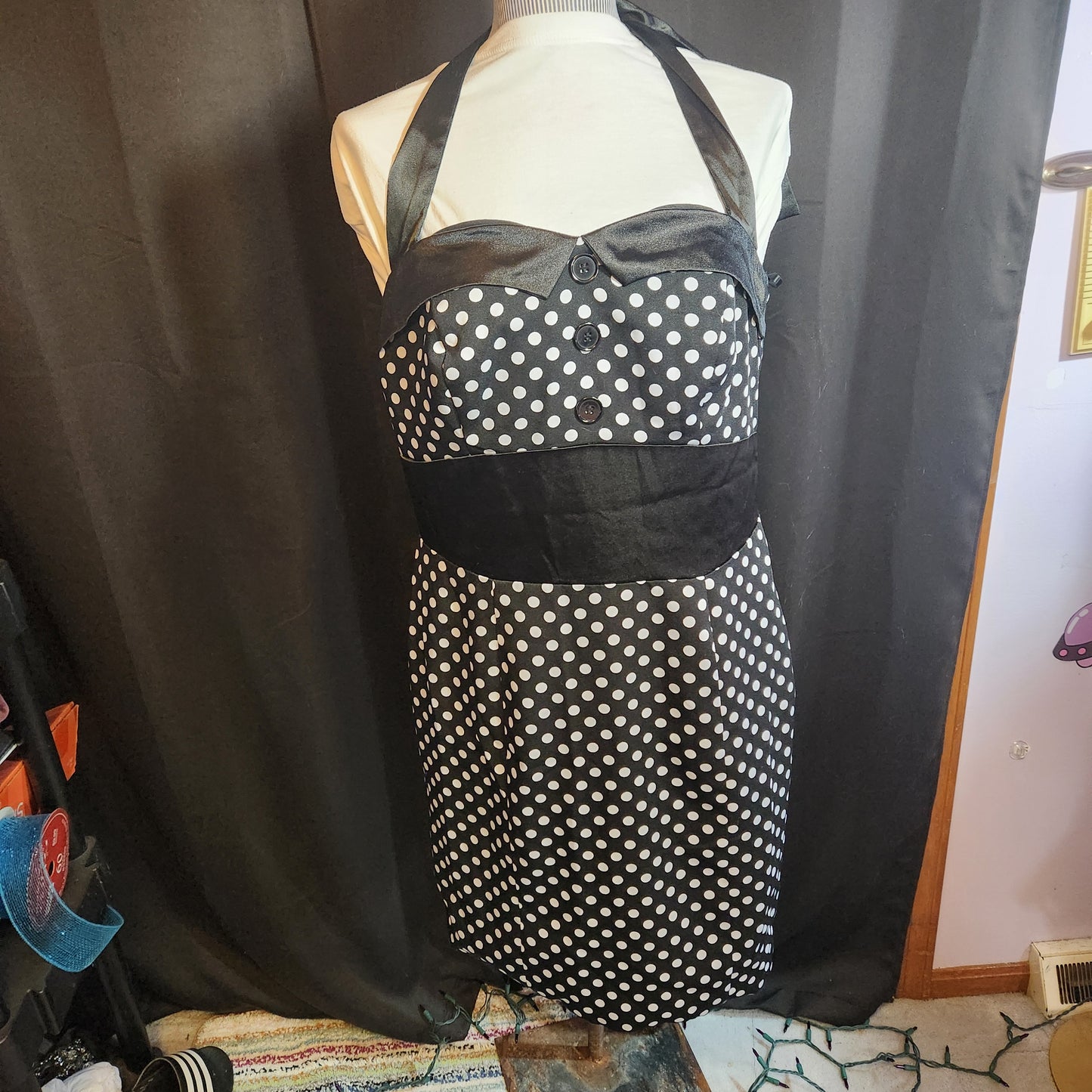 Black Dress With White Poka Dots