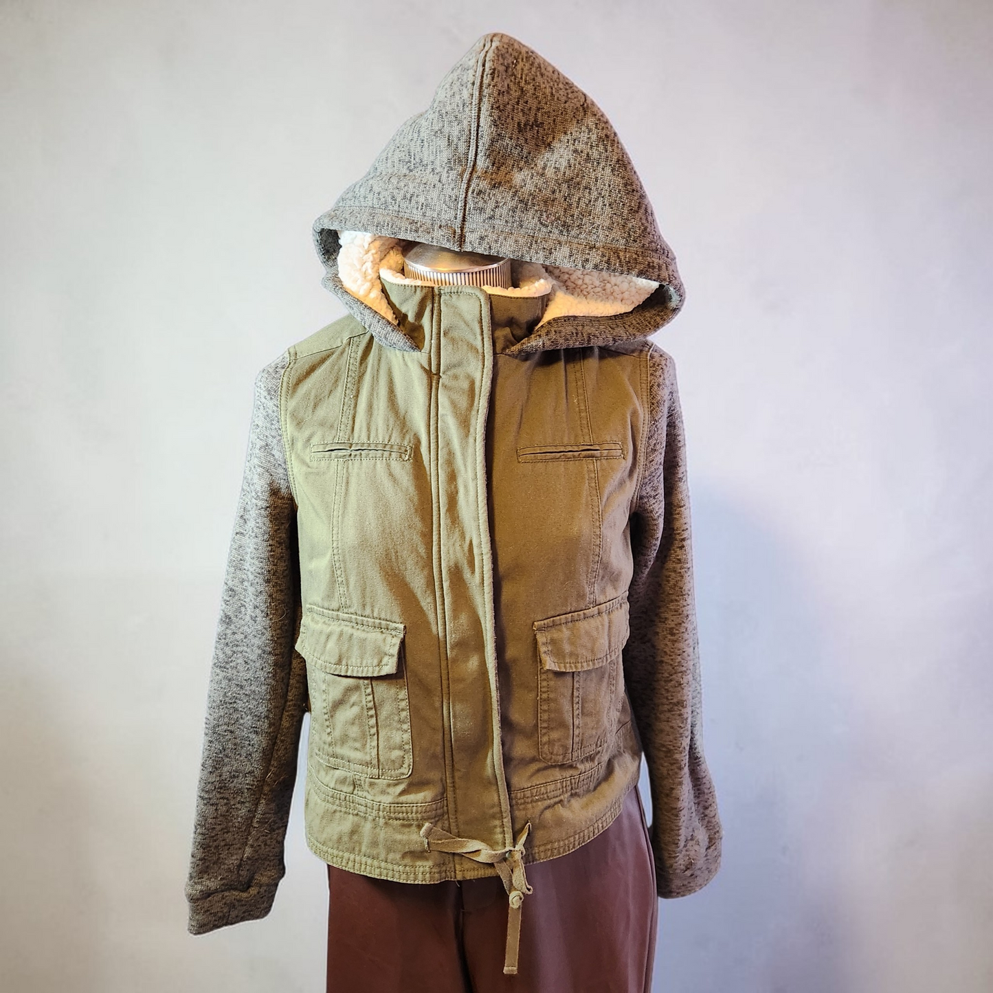 1990's Camo Green Jacket with Hood
