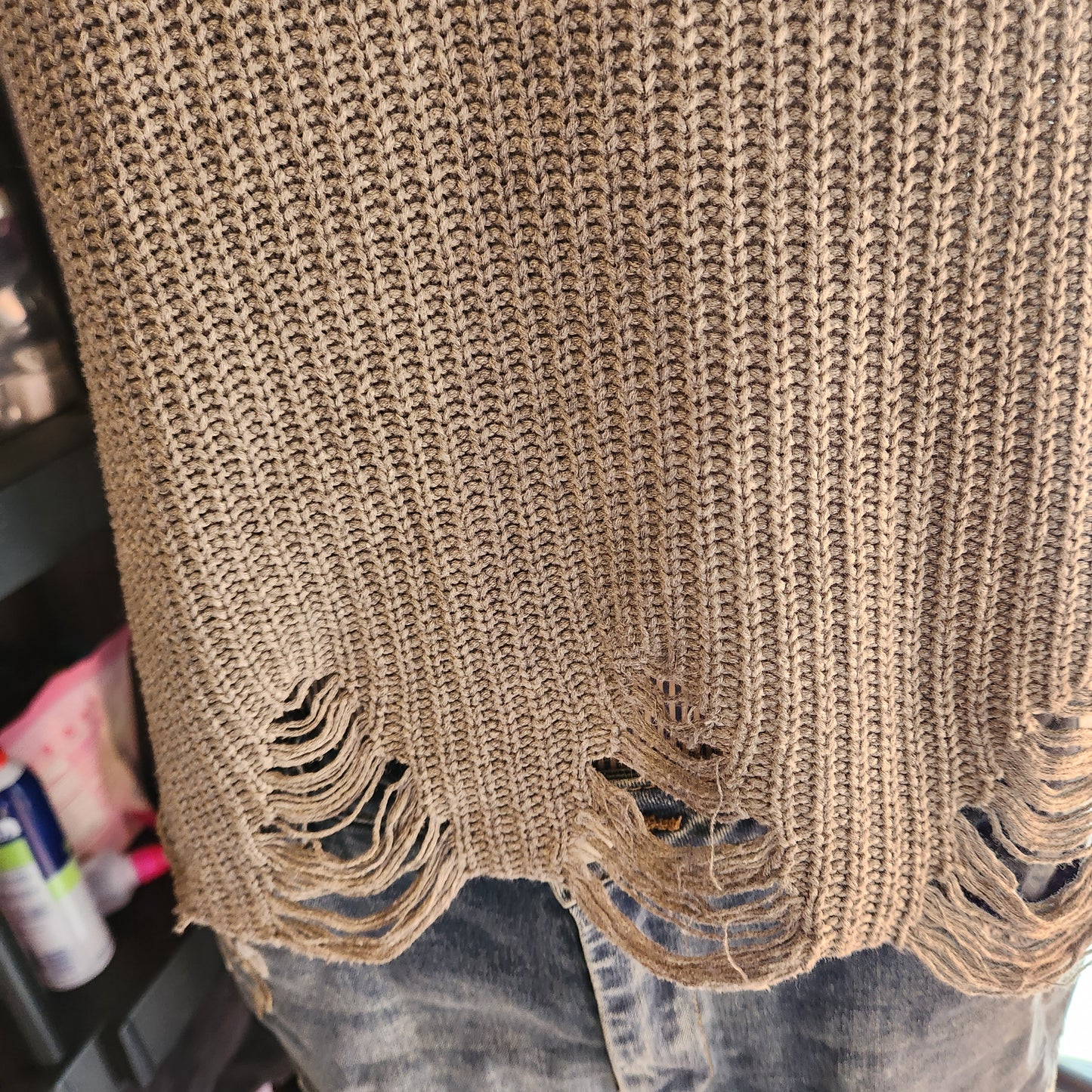 BKE Frayed Sleeveless Sweater