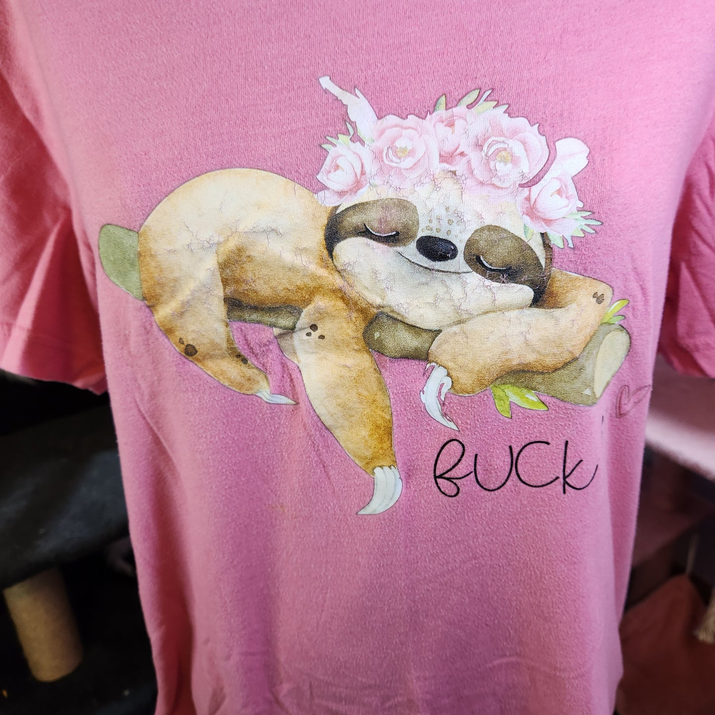 Pink Sloth "f&*k it" Tee