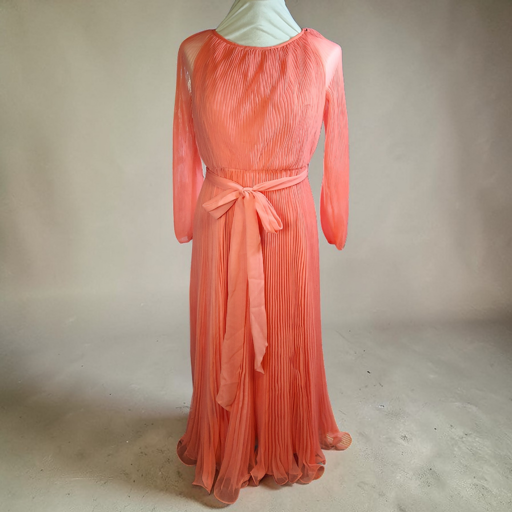 1980's Pink, Pleated Dress