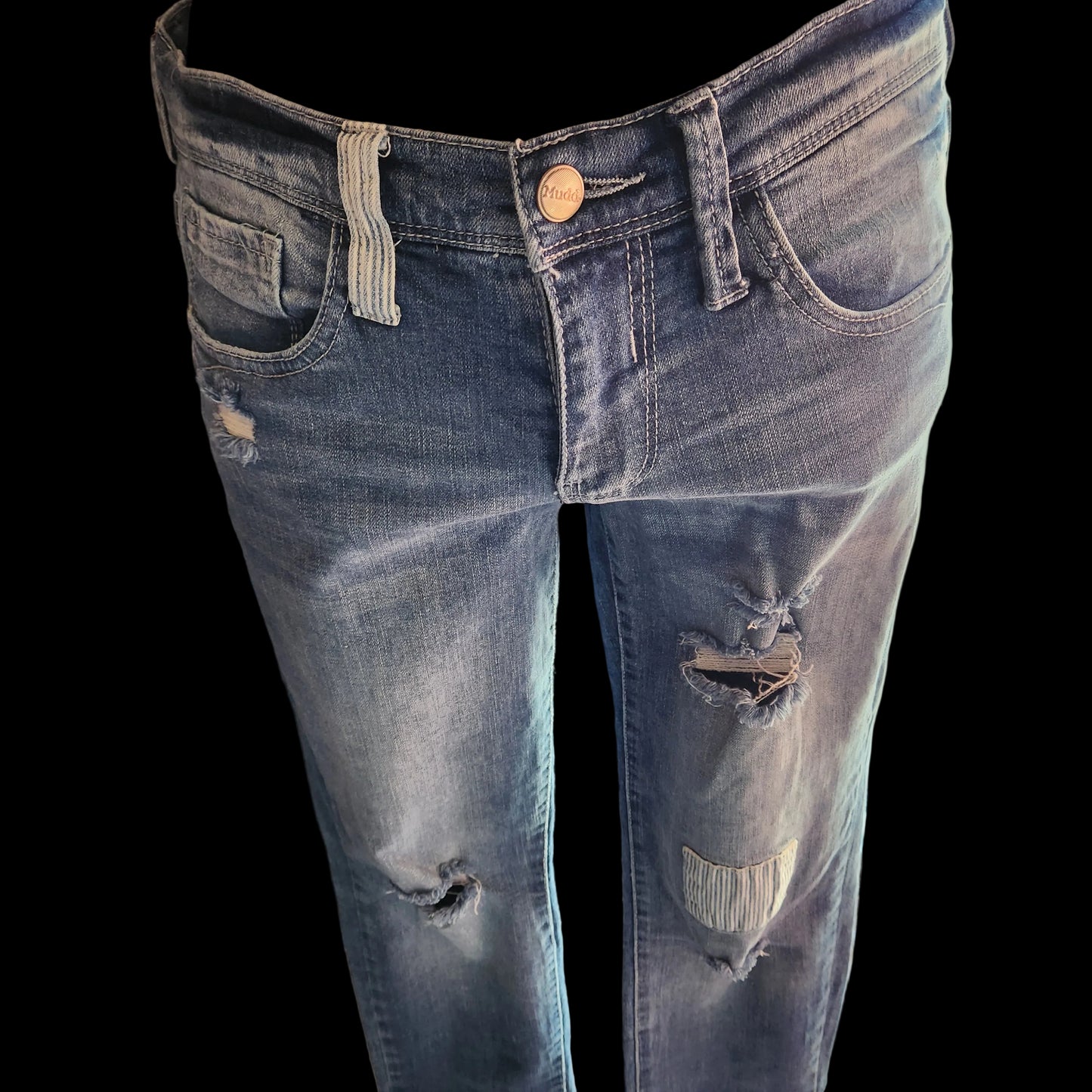 Mudd. Denim Jeans. Frayed and Holes in Front