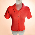 LOFT Orange Short Sleeve Top