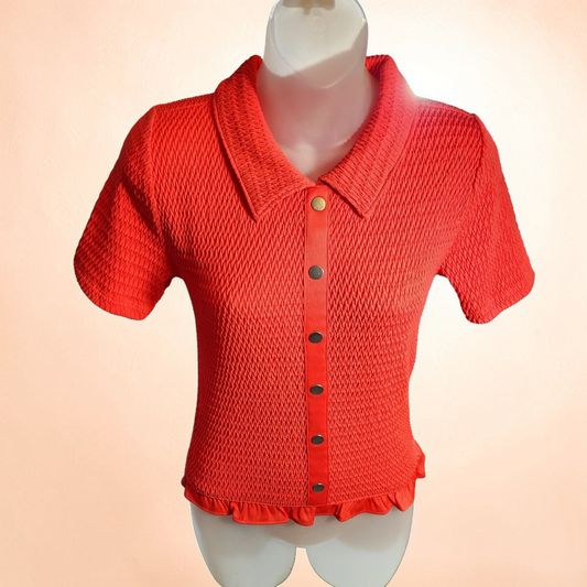 LOFT Orange Short Sleeve Top