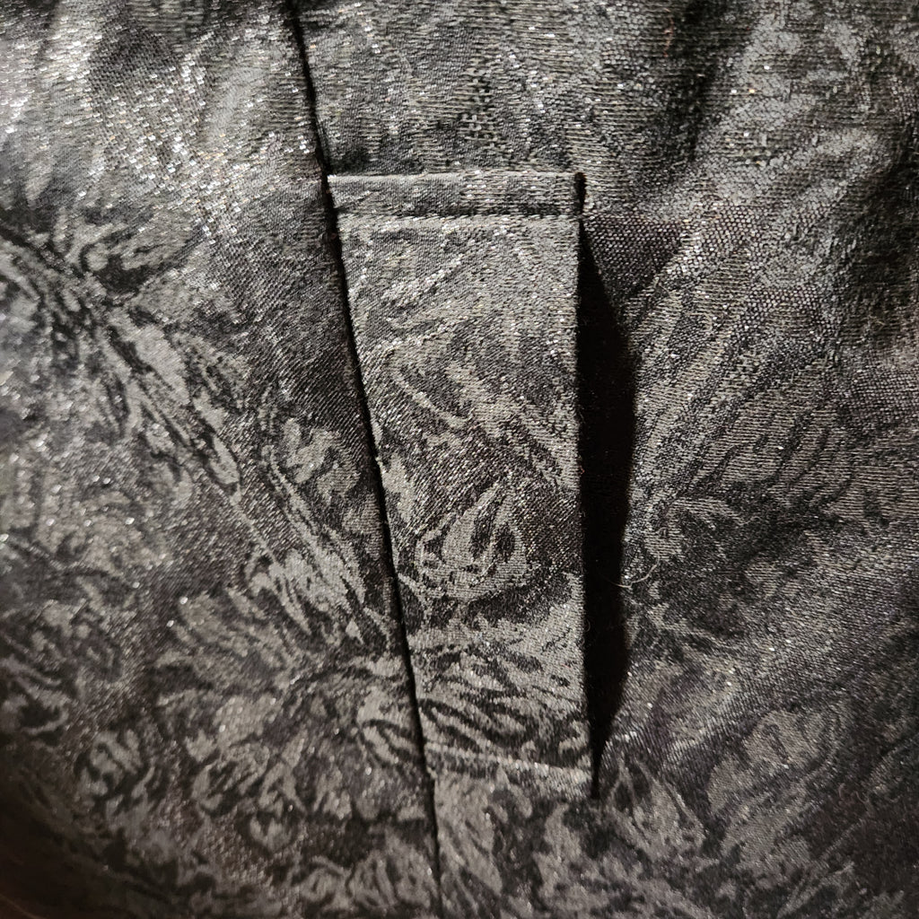 Y2K Crop Jacket Metallic Black