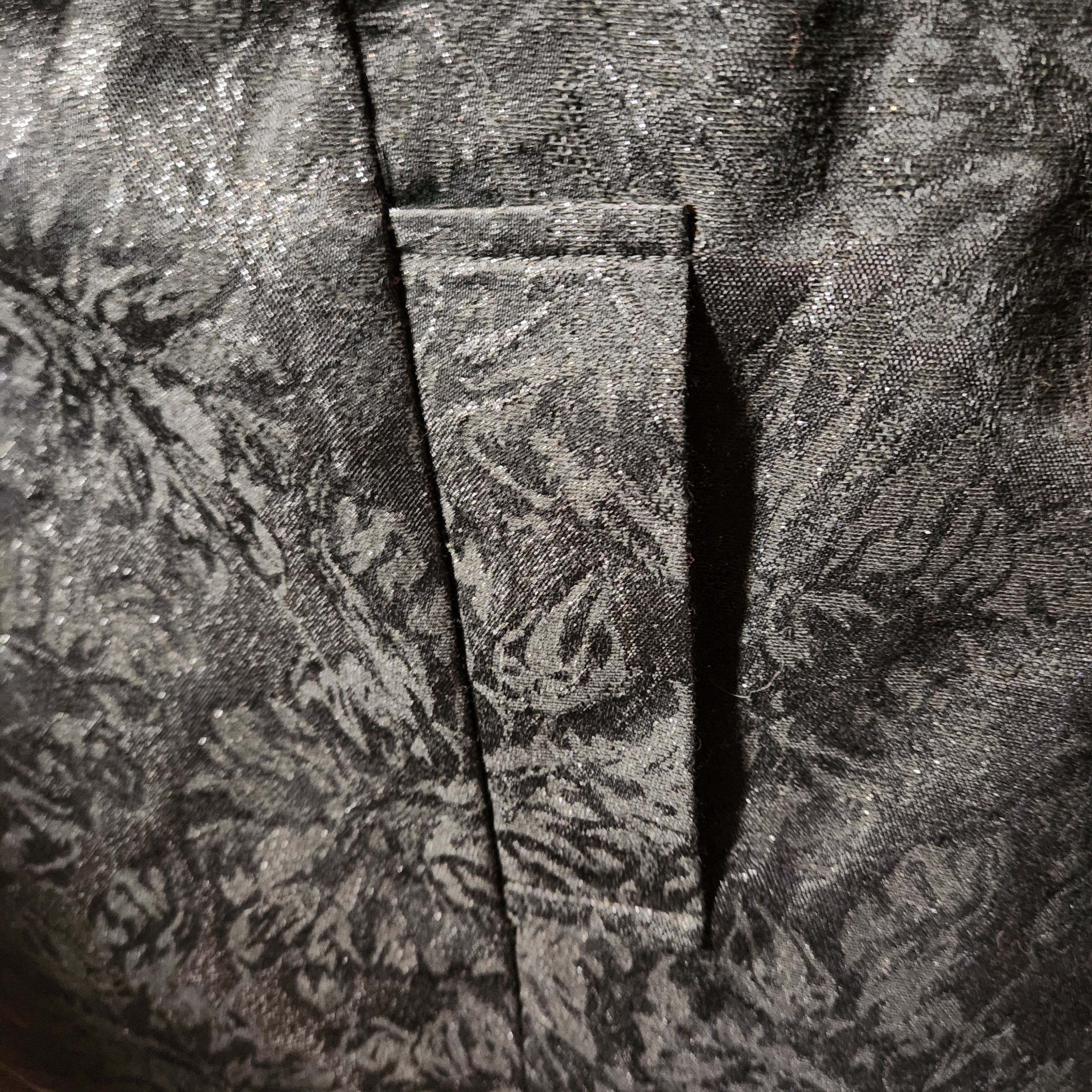 Y2K Crop Jacket Metallic Black