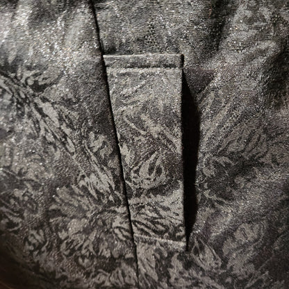 Y2K Crop Jacket Metallic Black
