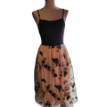 Halter Dress with Embroidered Butterflies