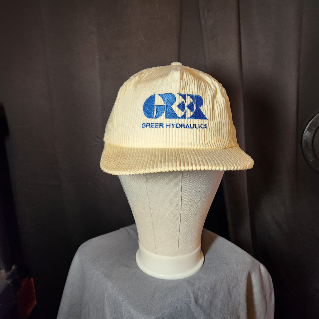 Greer Hydraulics Cream Corduroy Baseball Cap
