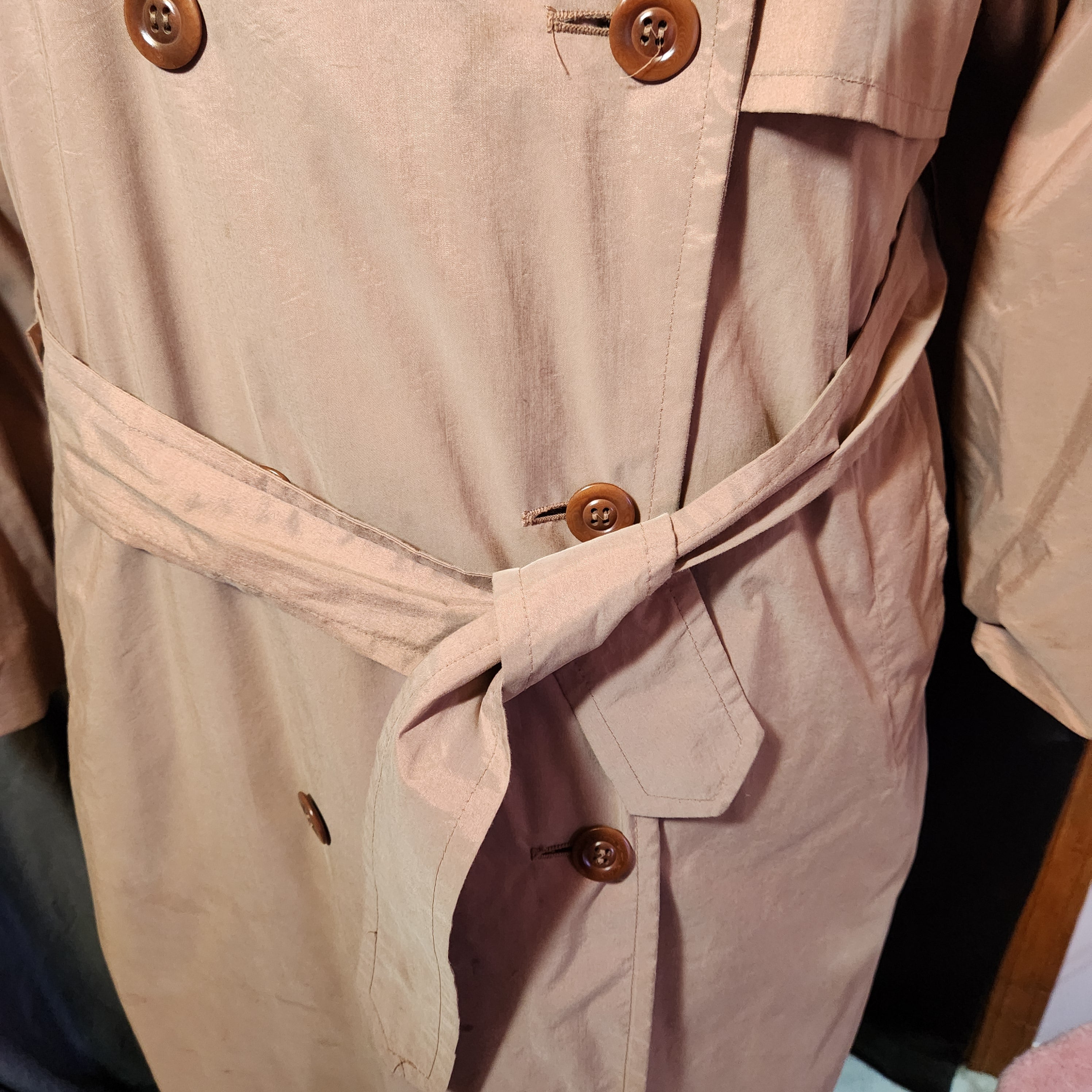 1990's Rose Gold Trench Coat