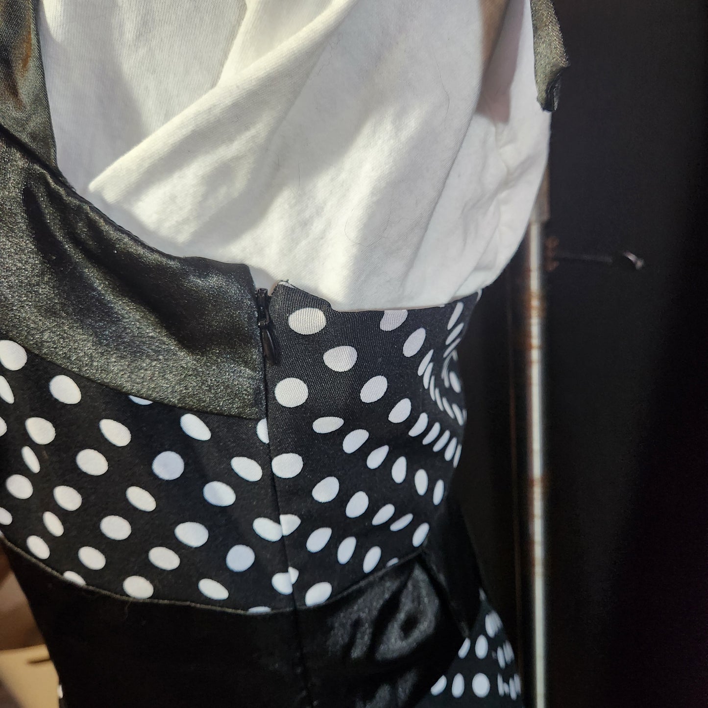 Black Dress With White Poka Dots