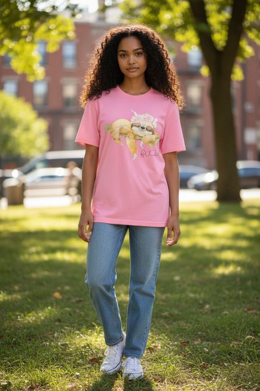Pink Sloth "f&*k it" Tee