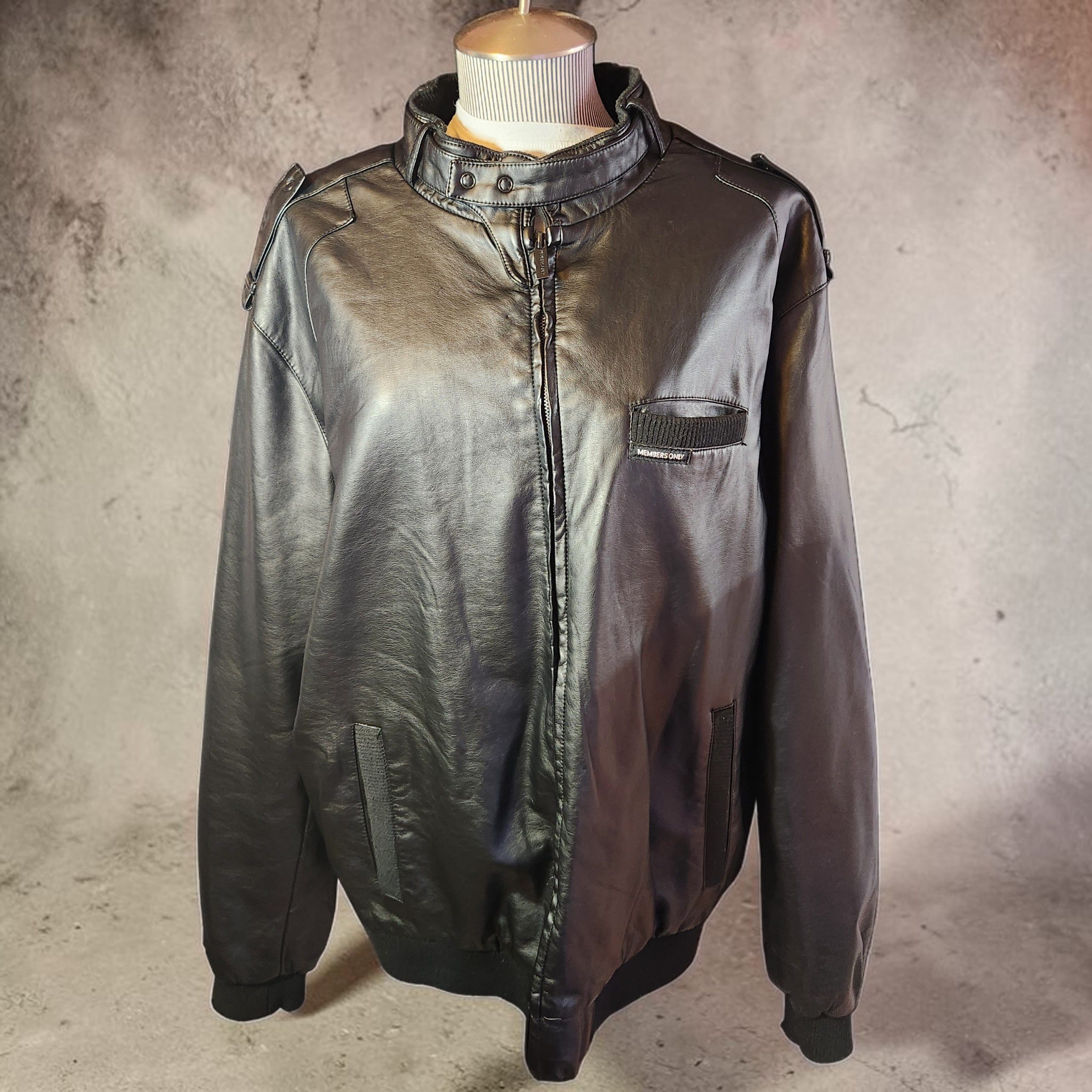 Members Only Jacket! Faux Leather Jacket