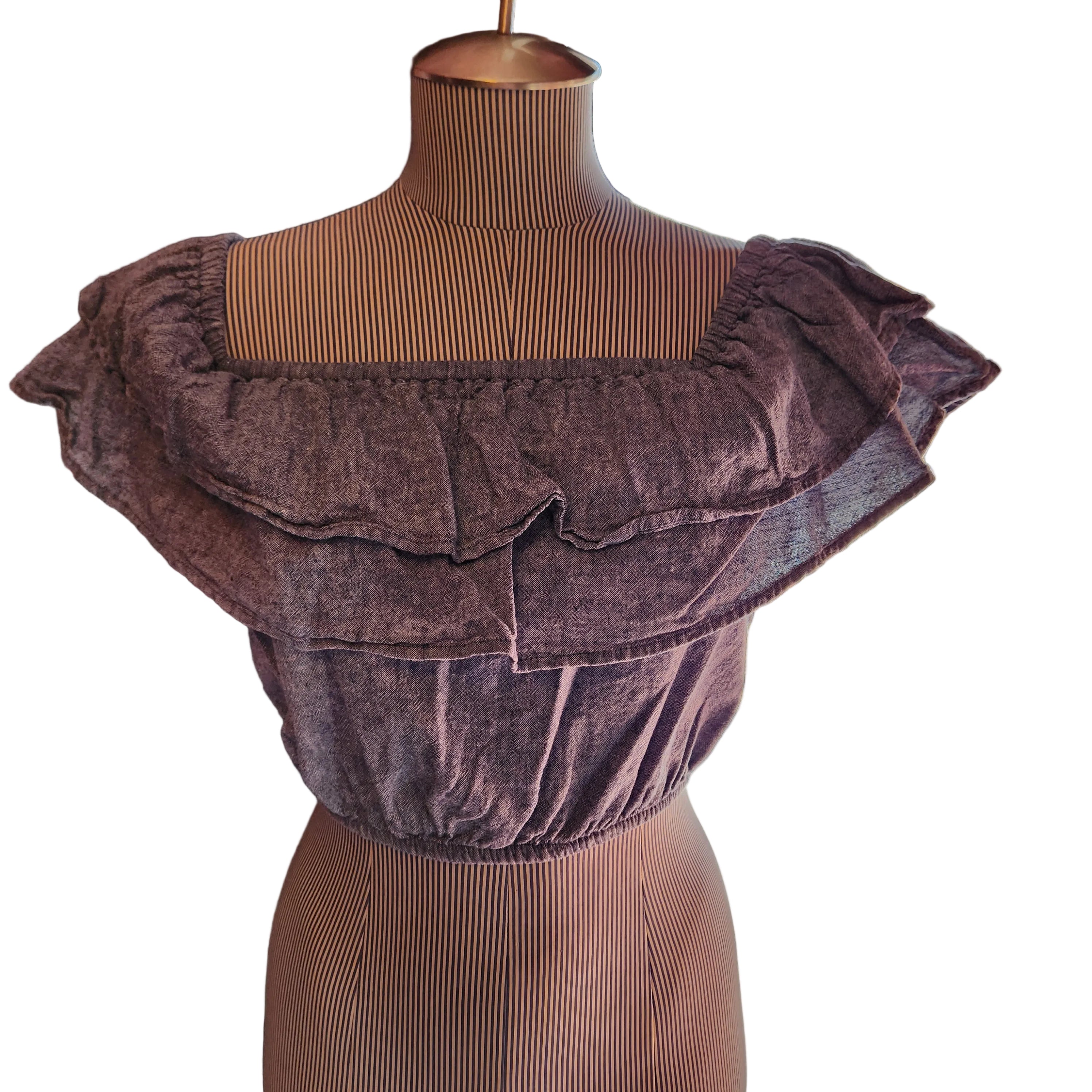 Y2K Express Denim Crop Top