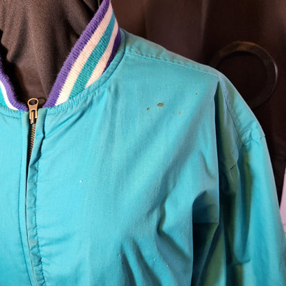 1990's Turquoise Nylon Jacket
