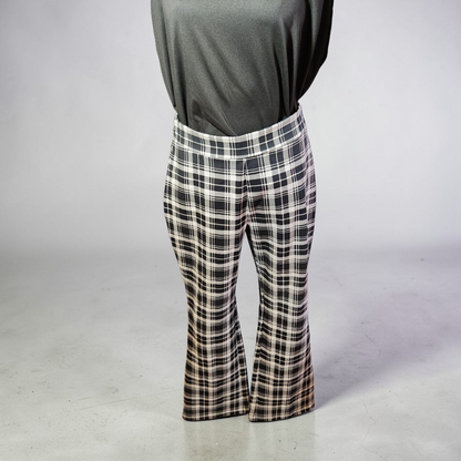 Y2K Plaid Flared Leg Pants