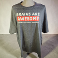 Dark Grey "Brains Are Awesome..." Value Funny Tee