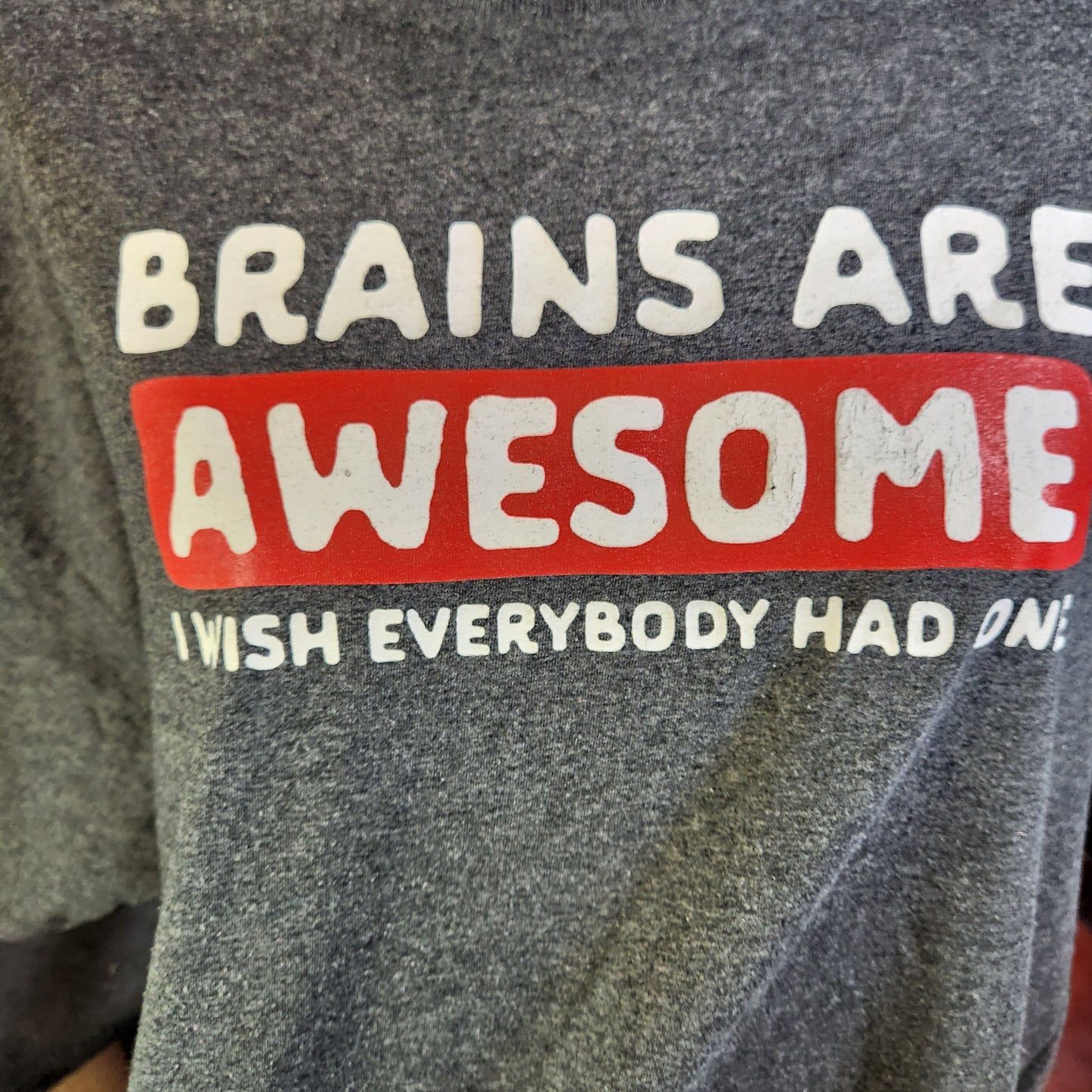 Dark Grey "Brains Are Awesome..." Value Funny Tee