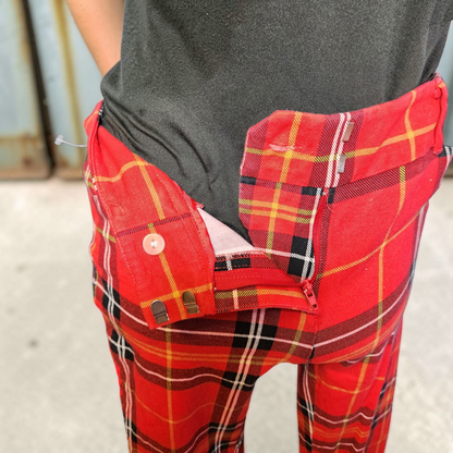 Y2K Red Plaid Pants