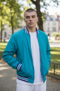 1990's Turquoise Nylon Jacket