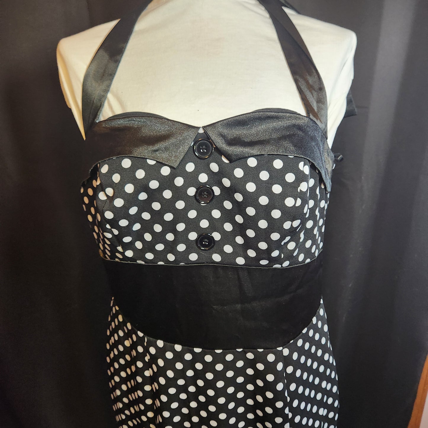 Black Dress With White Poka Dots