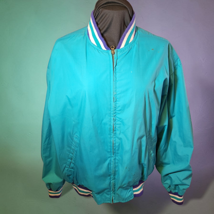 1990's Turquoise Nylon Jacket