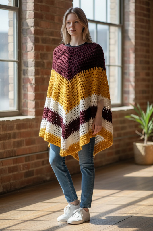 Handmade Crocheted Poncho