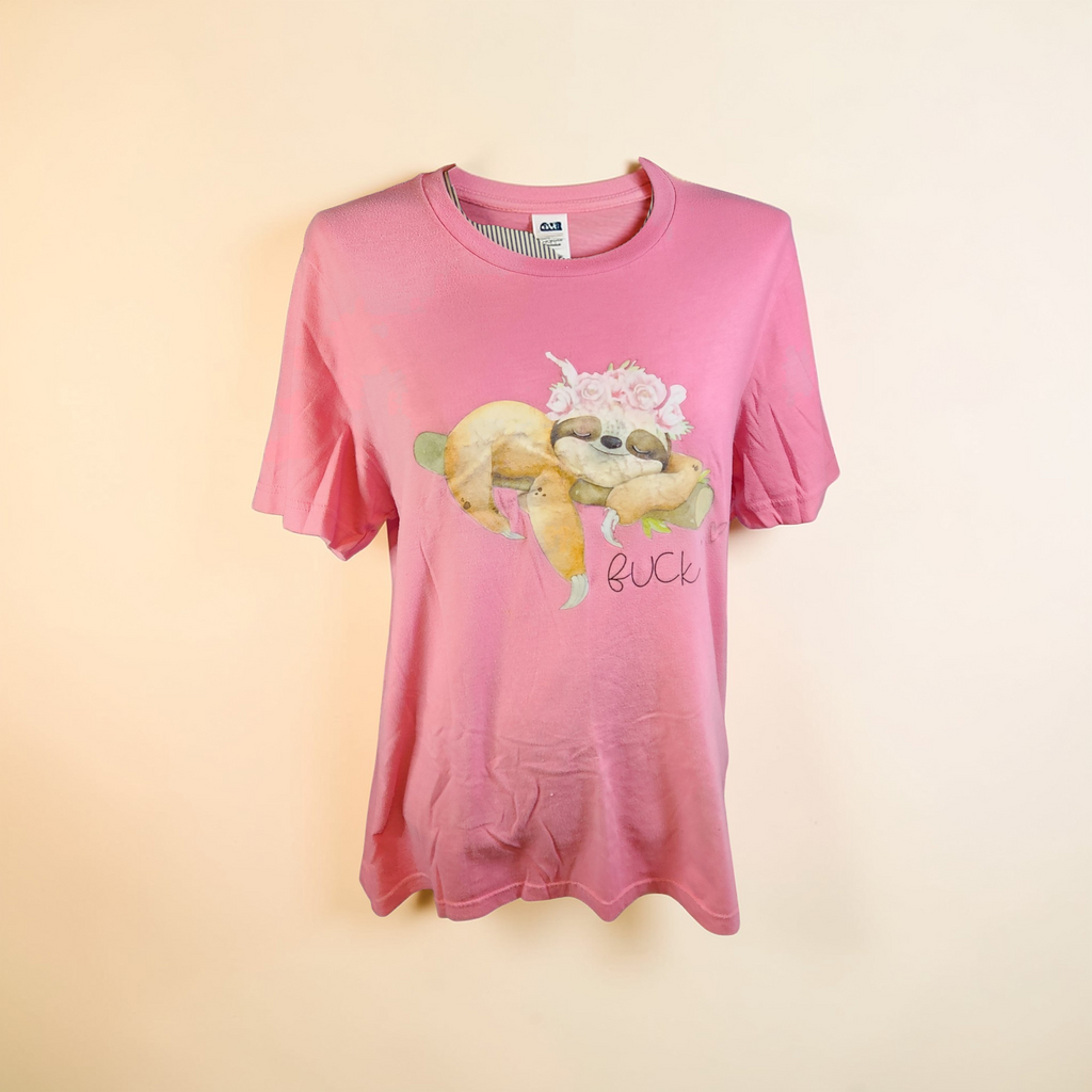 Pink Sloth "f&*k it" Tee