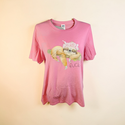 Pink Sloth "f&*k it" Tee