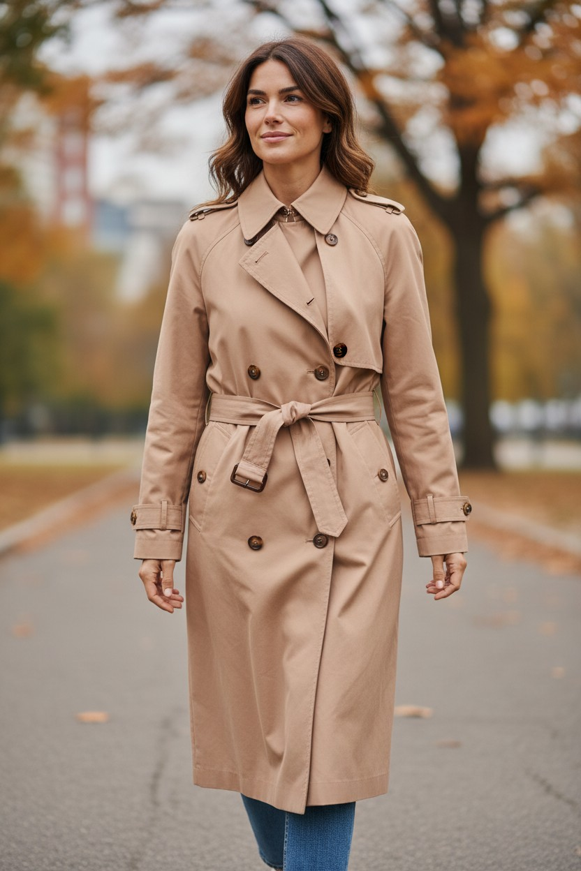1990's Rose Gold Trench Coat