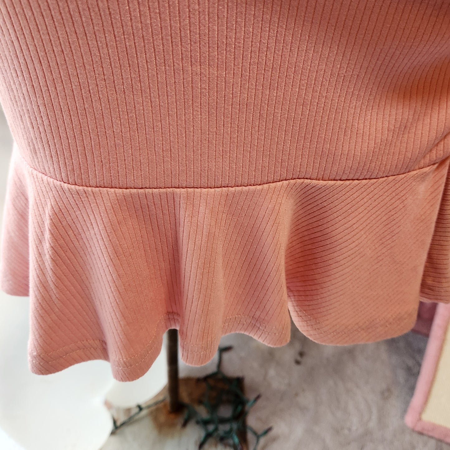 Pink Long Sleeve Mini Dress