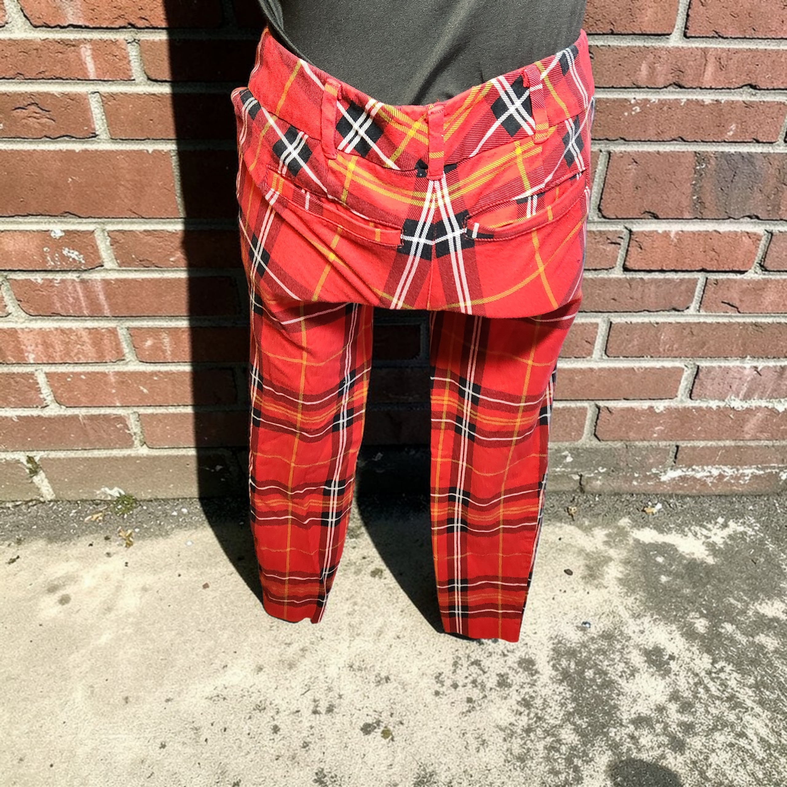 Y2K Red Plaid Pants