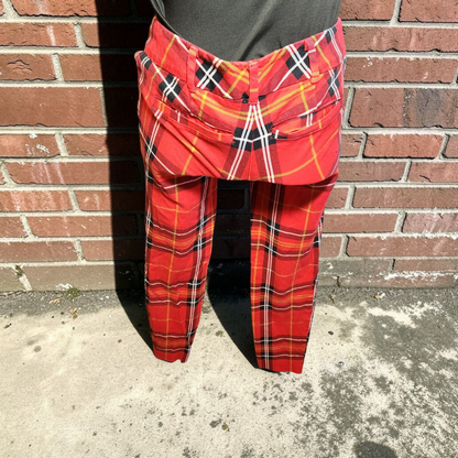 Y2K Red Plaid Pants
